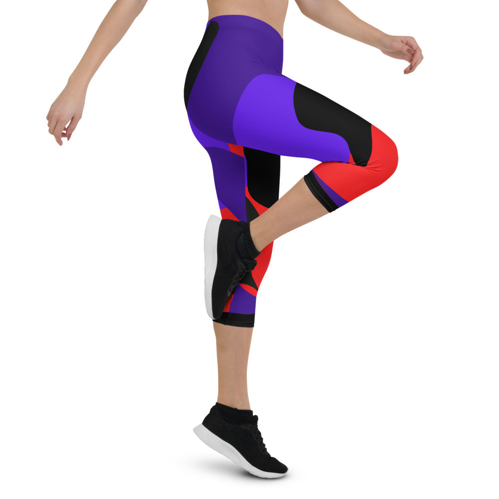 Purple Camo Capri Leggings